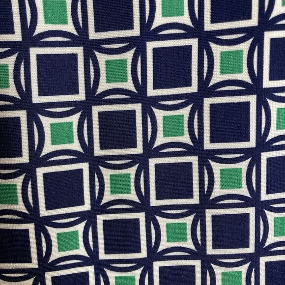 Talbots Women's Green Blue Geometric Ponte Knit Dress Size 10 Old Money Classic - Picture 11 of 11